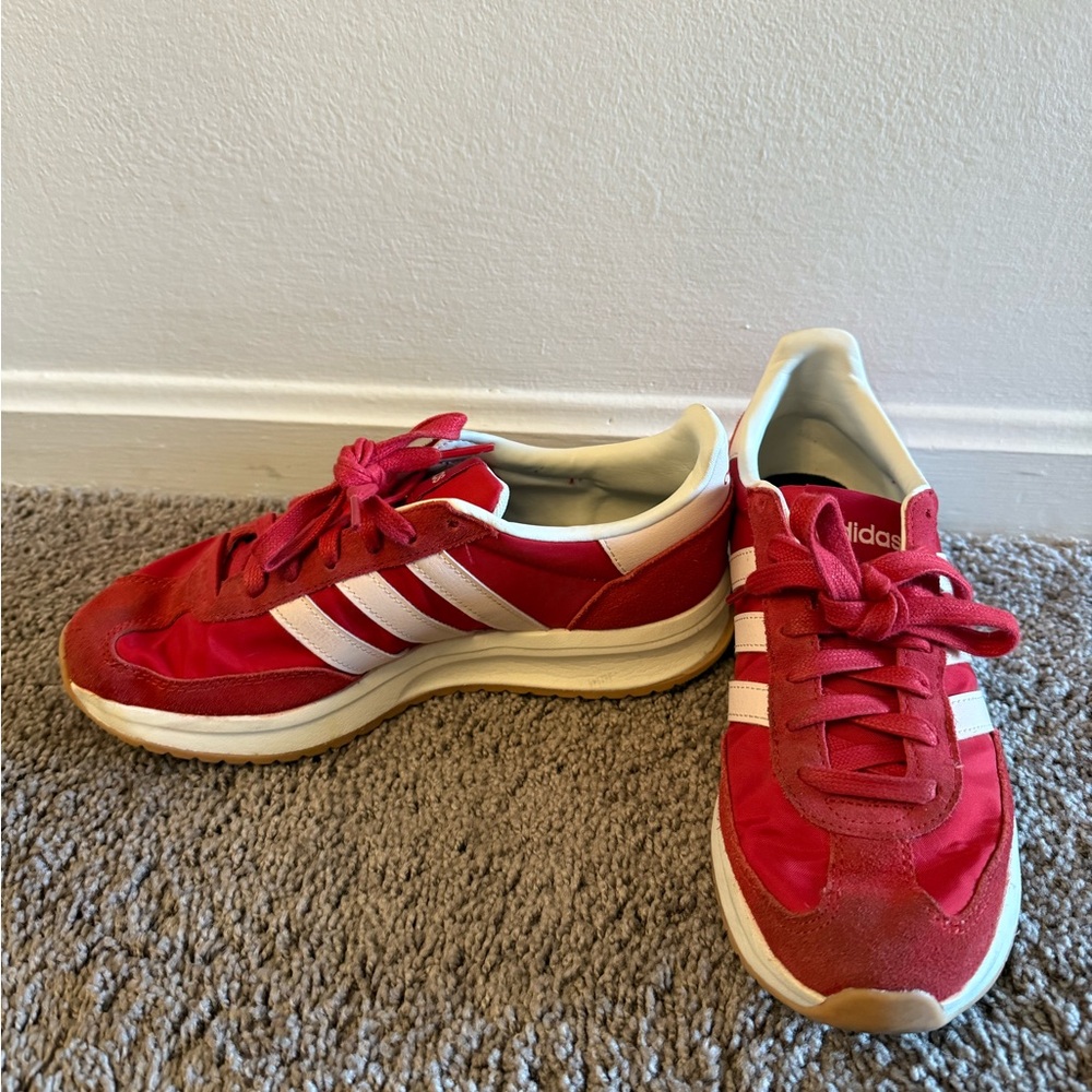 Adidas Cloudfoam Red and White Shoes